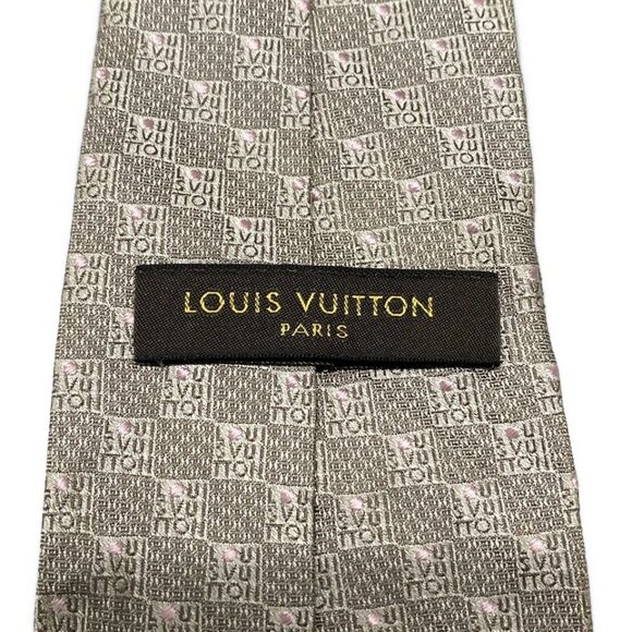 LOUIS VUITTON - Beige Pink Multi Confirmation Men's Tie 132-071825 - Picture 6 of 8